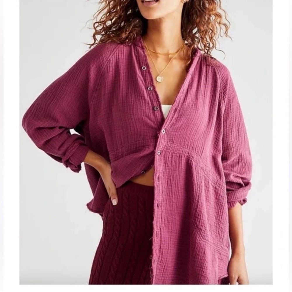 Free People We The Free Summer Daydream Button Down Top